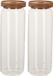 Excellent Houseware Set van 4x stuks glazen keuken voorraadpotten 1300 ml