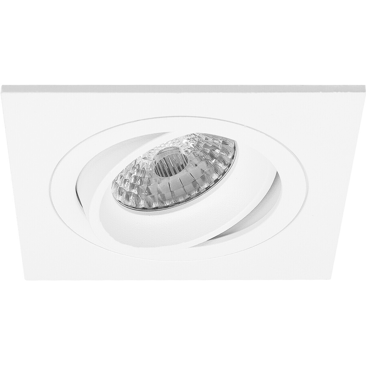 BES LED Spot Armatuur GU10 - Pragmi Borny Pro - Inbouw Vierkant - Mat Wit - Aluminium - Kantelbaar - 92mm