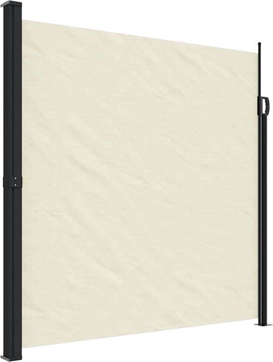vidaXL - Uittrekbaar windscherm - 200x300 cm - Crème