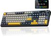 EPOMAKER x AULA F108 Pro - Noir - Clavier de jeu mécanique - Écran LCD - RVB - Tri-mode sans fil - Échangeable à chaud - Taille réelle - Switch Reaper