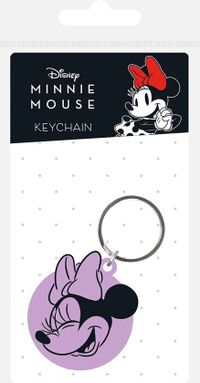 Minnie Mouse Face Rubber Keychain - Mignon - Porte-clés - Unisexe