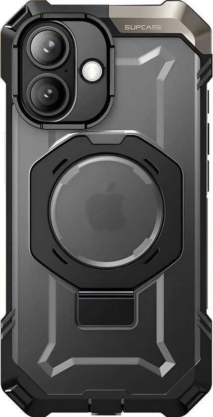 Supcase UB Grip hoesje geschikt voor iPhone 17 compatibel met MagSafe - Zwart Transparant