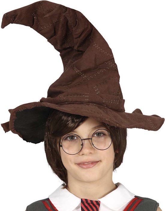 Haza Witbaard Brown Wizard Hoed voor kinderen - Bruin - Harry Potter - 40 cm
