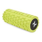 TREXO Massagerol, 33 x 14 cm, limoengroen, 2-in-1 fasciarol met oneffenheden en glad oppervlak, ideaal voor het losmaken en rekken van de spieren voor oefeningen in de sportschool