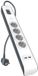 Belkin Multiprise avec 4 prises et interrupteur, 2m, Blanc
