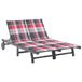 VidaXL Lounge Tuinstoel Gecapitonneerde Zitting Acaciahout Grijs