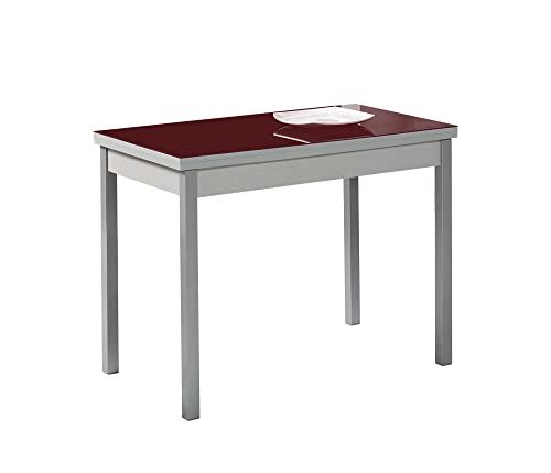 ASTIMESA Keukentafel - Metaal - Bordeaux - 90 x 50 cm