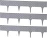 Palissade en rotin, L-2,40 m, graphite, lot de 3, 820x95/200 mm, UV