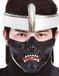 FIESTAS GUIRCA Japans halfmasker (eenheidsmaat), ninja-kostuumaccessoires voor Halloween en anime-themafeesten, zwart