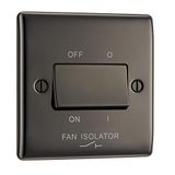 BG Electrical NBN15 TP ventilator isolatieschakelaar zwart nikkel