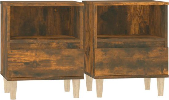vidaXL Nachtkastjes 2 stuks 40x35x50 cm gerookt eikenkleurig
