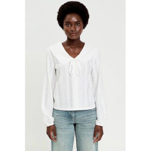 Cache Cache Top Ecru Broderie