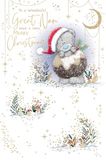 Me To You Tatty Teddy Kerstkaart voor Great Nan, Tatty Teddy gekleed als kerstpudding 5x8ins - Officiële collectie