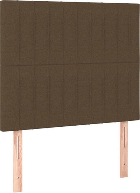 vidaXL Hoofdbord donkerbruin stof 80x5x118/128 cm