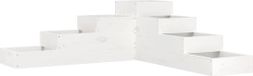 vidaXL Plantenbak 4-laags 106x104,5x36 cm massief grenenhout wit