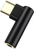 DrPhone SoundL Pro - Type-C naar 3.5mm Adapter – HiFi DAC Converter - 90 Graden USB-C Audio Jack voor o.a. Samsung