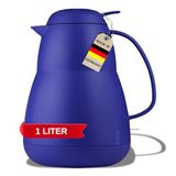 Helios Zeo, thermoskan, 1,0 liter, kunststof, mat, koningsblauw, bediening met één hand