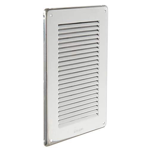 La Ventilazione Ventilatie GIN1424R afvoerrooster Inox430 rechthoekig met insectenwerend net, afmetingen: 140 x 240 mm