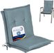 Beautissu Loft NL Coussin de chaise Lot de 2x dossier bas 100x50 cm Gris Colombe Coussin de chaise de jardin résistant aux UV