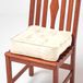Unyqoos® Coussin d'assise confortable couleur crème avec revêtement en velours et rubans pratiques