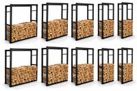 SMH LINE® Brandhoutrek - Zwart - Metaal - 100x150x25cm