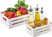 Snips Keuken-organizer, set van 2 open opbergdozen, 2 l en 5 l, wit, Made in Italy