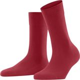 FALKE Sensitive London met comfort tailleband katoen sokken dames rood - maat 39-42