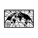 Stijlvol zwart decoratief metalen wandaccessoire, 40 x 66 cm