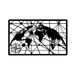 Stijlvol zwart decoratief metalen wandaccessoire, 40 x 66 cm