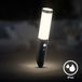 B.K.Licht BRILONER Suda - Wandlamp oplaadbaar - buitenlamp met bewegingsmelder - buitenverlichting dimbaar - schemersensor - warm wit licht - 6 x 6,5 x 35 cm - zwart