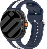 Strap-it Dual Sport Strap (Blauw/Wit) geschikt voor Samsung Galaxy Watch 9 (40/44mm) / Watch 8 (40/44mm) / 8 Classic (46mm)