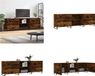 vidaXL meuble TV 150x30x50 cm bois traité couleur chêne fumé