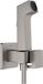 Hansgrohe Bidethanddouche E met 1 waterbesparende jet (EcoSmart), incl. stopkraan, douchekophouder en doucheslang 1,25 m, voor koud water, brushed black chrome, 29231340