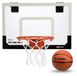 Merkloos Basketbalring indoor - Veerrand 9 inch - Polycarbonaat bord 18 x 12 inch - Met 5 inch bal