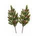 Decoris Kersttakken/dennentakken - 2x - groen met bessen - 77 cm