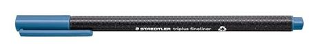 Staedtler 334-63 Triplus Fineliner (driehoekig, superfijne, metalen punt, lijnbreedte ca. 0,3 mm, 10 stuks) delfterblauw