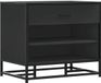 vidaXL Schoenenbank zwart 60x40x53,5 cm bewerkt hout en metaal