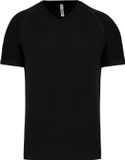 PROACT® Heren-sport-t-shirt V-hals PA476 - Black - XL