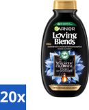 Garnier Loving Blends Shampoo au charbon magnétique - pour cheveux gras et pointes sèches - 300 ml - Pack économique - 20 pièces