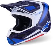 Alpinestars S-M7 Rise Blauw Wit Crosshelm - Helm