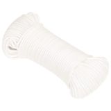 vidaXL Multifunctioneel touw 3 mm 25 m Wit PP