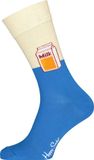 Happy Socks Milk Sock - blauw-witte melk - Unisex - Maat: 41 - 46