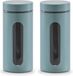 Zeller Keuken Voorraadpot - 3x - met venster - eucalyptus groen - 1200 ml
