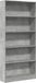 vidaXL Boekenkast 80x24x176 cm bewerkt hout betongrijs