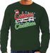 Bellatio Decorations Shoppartners Bv Foute Kersttrui / sweater - Calories dont count at Christmas - groen voor heren - kerstkleding / kerst outfit XL