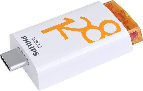Philips USB-C Click Serie - USB 3.2 Gen 1 - 128GB - Oranje