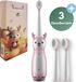 JT Products Sonische Elektrische Baby Tandenborstel Roze - Vanaf 1-4 Jaar - Oplaadbaar - Met Timer - 3 Poetsstanden
