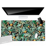 BABACO Bureauonderlegger Flowers 058 zwart, antislip, 80 x 40 cm