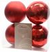 Decoris Kerstballen - 8x st - rood - 10 cm - kunststof - kerstversiering