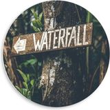 KuijsFotoprint Forex Wandcirkel - Waterfall - 50x50cm